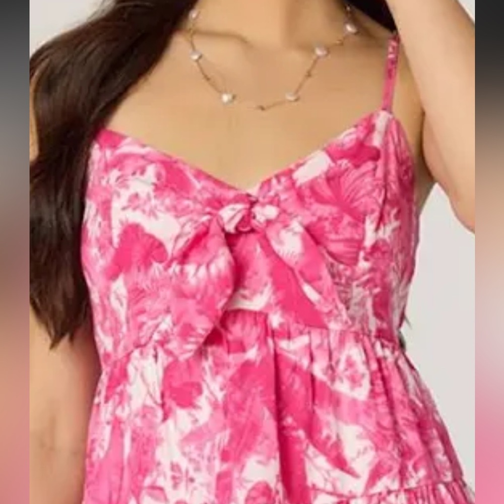 Women’s Pink Tie-Front Cami Top